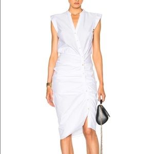 Veronica Beard Rusched Shirt Dress Size 0